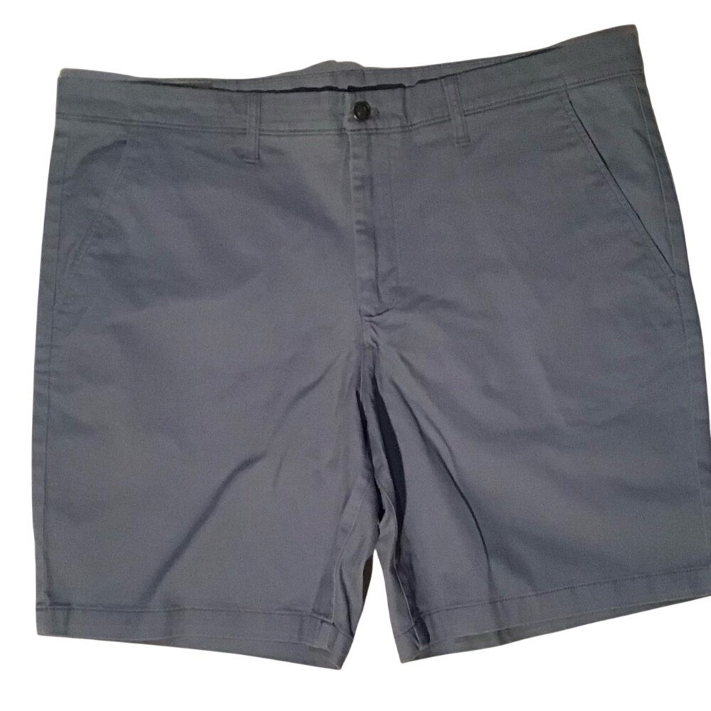 Members Mark‎ Men's Flat Front Size 40 9" Inseam  Blue Stretch Fabric